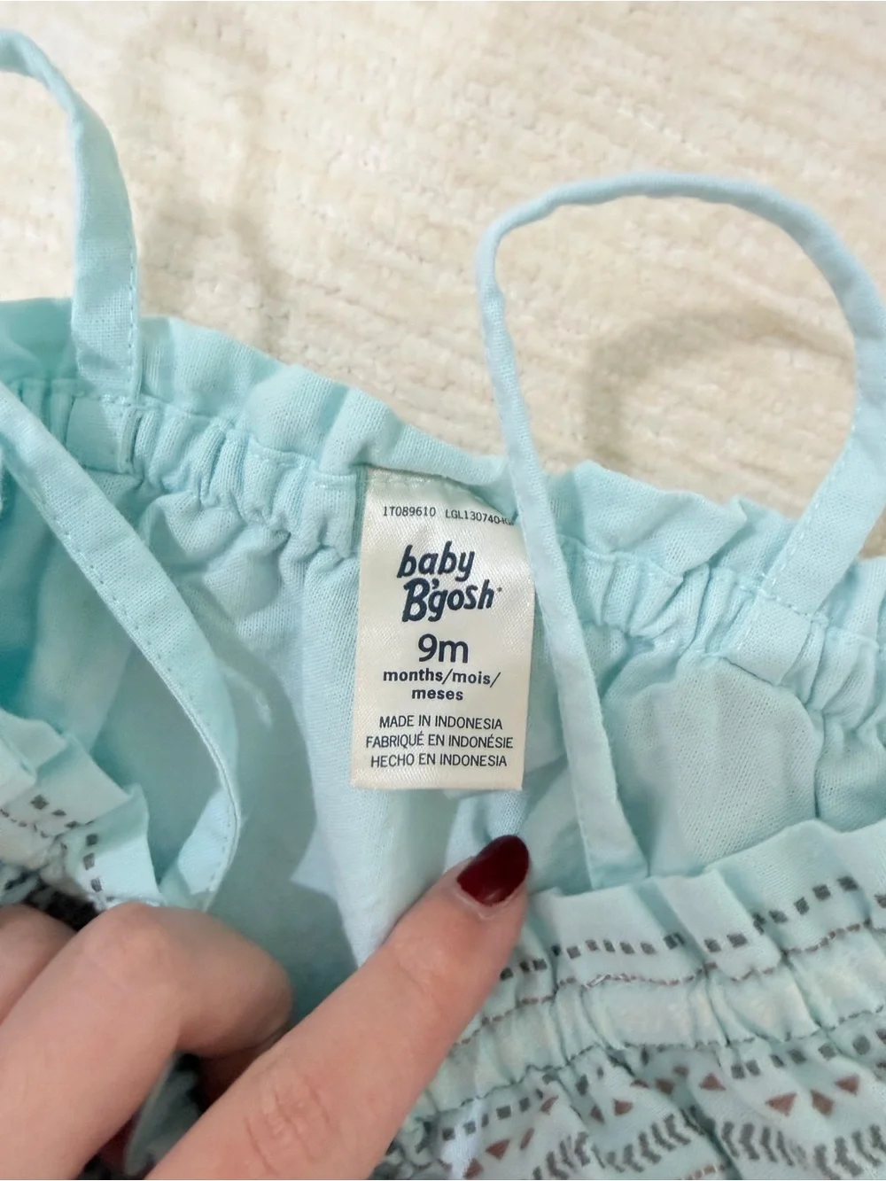 OshKosh B'gosh Light Blue Baby One-Piece Bodysuit